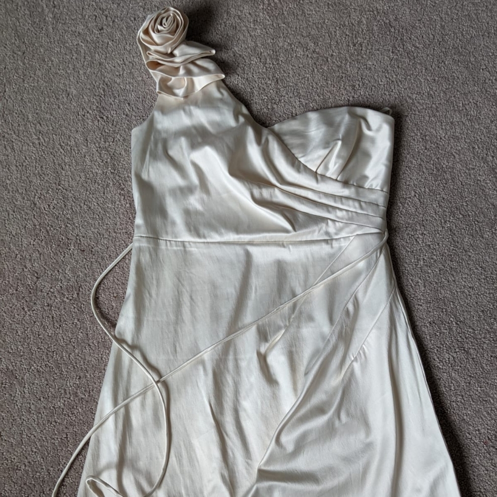 Ivory one shoulder dress